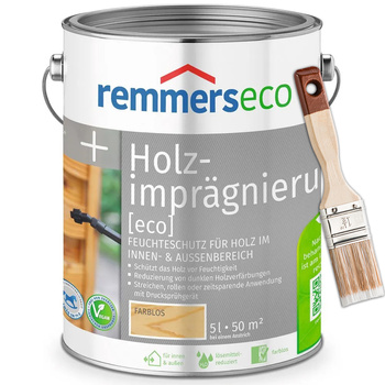Bandloo Set Remmers Holzimprägnierung [eco] 5L farblos + Pinsel