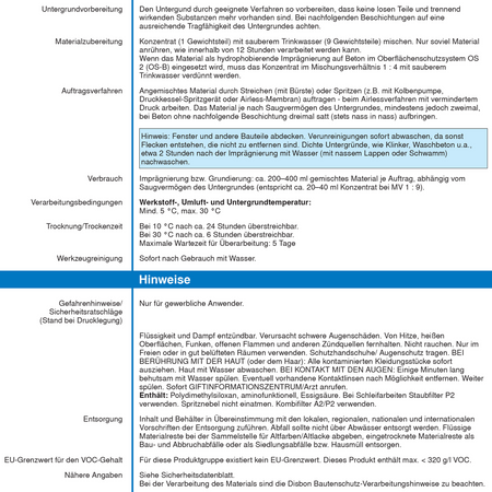CAPAROL Disboxan 450 Fassadenschutz Imprägnierung Hydrophobierung Fassaden  1 L