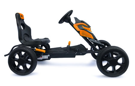 Großer Gokart mit Pedalen Schaumreifen - orange 