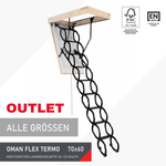 OUTLET OMAN FLEX TERMO Bodentreppe mit einer Dichtung Scherenleiter 70 x 60