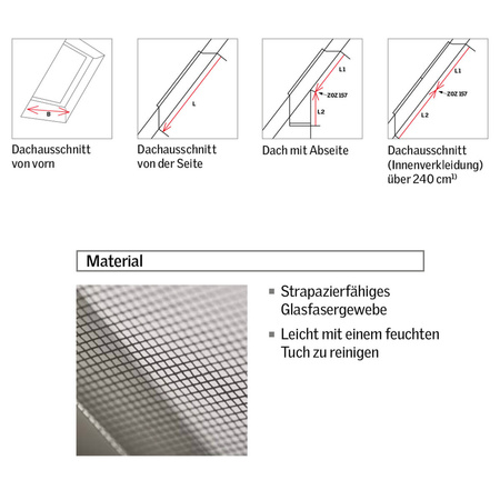Velux Insektenschutzrollo / Fliegengitter für Dachfenster ZILPK250000SWL 940x550