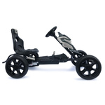 Tret-Gokart Scout grau – für Kinder 5–12 J., EVA-Räder, Handbremse
