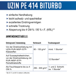 UZIN PE 414 BiTurbo 1-K PUR 6 kg Für Boden- und Parkettarbeiten