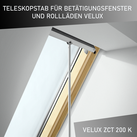 OUTLET VELUX Teleskop Bedienungsstange für Fenstern Rollläden und Rollos ZCT200K