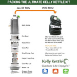Kelly Kettle Ultimate Scout Kit 1,2l Campingkocher Edelstahl, Whistle