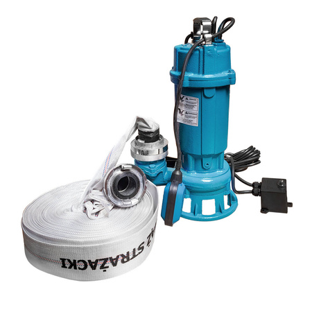 IBO Wasserpumpe FURIATKA Fäkalienpumpe 1500 W Schlauch 30 m und Storz Kupplung C
