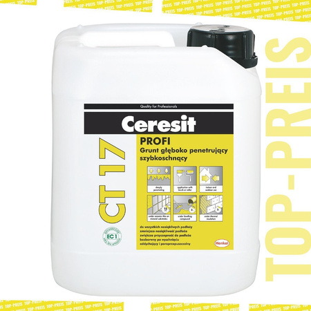 CERESIT CT 17 Tiefgrund Kunstharz Grundierung Wand Boden Tiefengrund 5 L