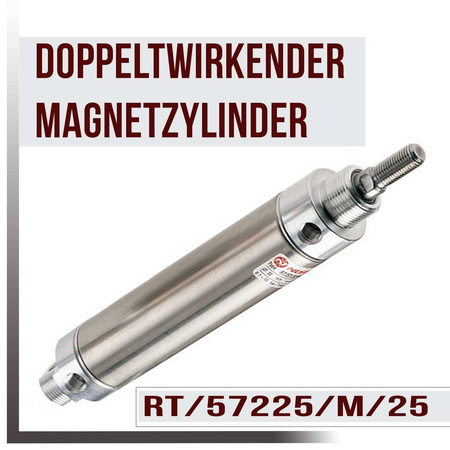 OUTLET Norgreen Doppeltwirkender Magnetzylinder RT/57225/M/25 Roundline Zylinder