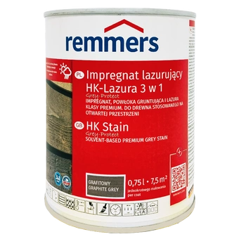 Remmers HK-Lasur Grey Protect 0,75 L Graphitgrau – 3in1 Holzschutzmittel