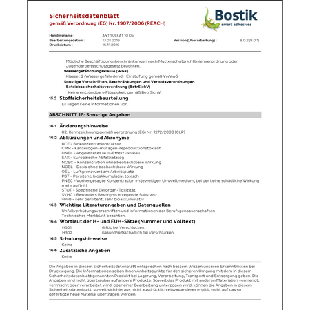 BOSTIK ANTISULFAT Mauerwerkssanierung Kellerabdichtung Mauerwerkschutz 5 KG