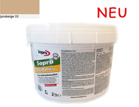 SOPRO FUGENEPOXI PLUS FEP Epoxi Epoxidharz Fugenmörtel 2 KG Jurabeige 33