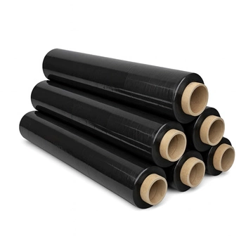 Set 6× Stretchfolie schwarz Bandloo – 2,5 kg – 23 µm – starke, haftende Folie