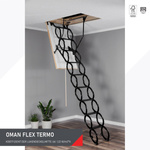 OUTLET OMAN FLEX TERMO Bodentreppe mit einer Dichtung Scherenleiter 70 x 60