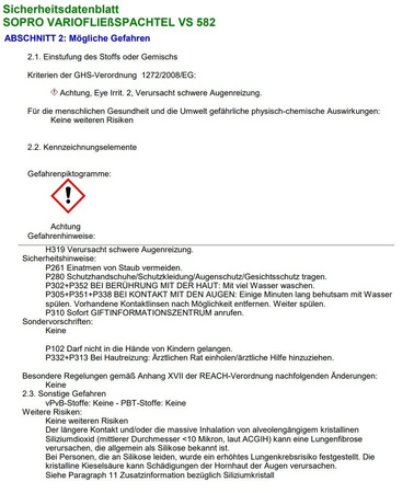 SOPRO SoproDur VS 582 VarioFließSpachtel Fließ Spachtel Spachtelmasse 25 KG