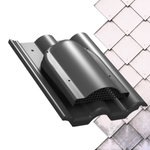 FLACHLÜFTER Benders Mecklenburger, ProDach Doppelrömer K60 RAL 7021-Anthrazit