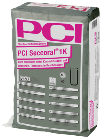PCI Seccoral 1K - 15 kg Flexible Dichtschlämme Balkonen Terrassen Duschanlagen
