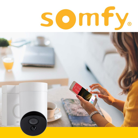 Somfy Außenkamera inkl. Sirene weiß Outdoor Camera bei Nacht gestochen scharf 