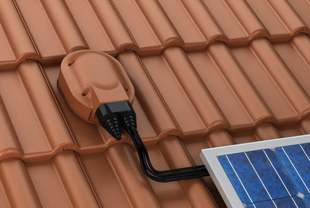 RAL 8018 Braun Solardurchführung für Braas Frankfurter Dachziegel Solardurchgang Dachdurchgang