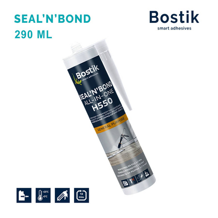 BOSTIK Seal'N'Bond Montagekleber Klebstoff Dichtmasse Kartusche 290 ML grau