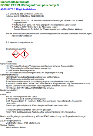 SOPRO FUGENEPOXI PLUS FEP Epoxi Epoxidharz Fugenmörtel 2 KG Schwarz 90