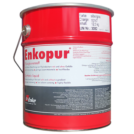 Enkopur Flüssigkunststoff Silbergrau 12,5kg + Polyflexvlies 9m