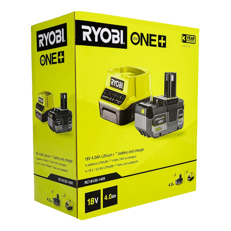 Ryobi Set Laubbläser 18V ONE+ mit 4.0Ah Akku und Ladegerät