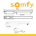 Somfy Ixengo L 3S RTS 24V SET EE pack Drehtorantriebe 2-flüglig 400 kg Gewicht