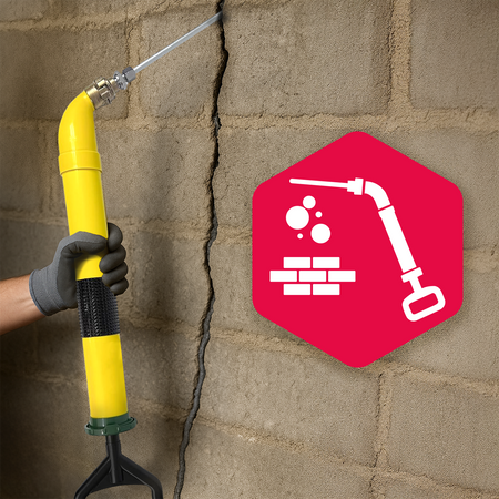 Bandloo Handmörtelpumpe Handpumpe GEKA + Lanze Abdichtung 10 mm für Mörtel und Injektionscreme - Mörtelspritze Mörtelpumpe Fugenpresse Mörtelpresse ideal für Abdichtung & Fugenfüllung