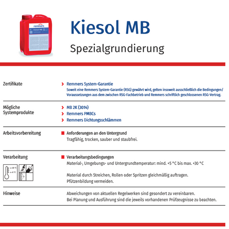 Remmers Kiesol MB Sezielle Grundierung für alle Untergründe 5 Liter