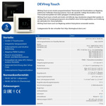 Thermostat Danfoss DEVI DEVIReg Touch Weiß 140F1064 Thermostate Fußbodenheizung