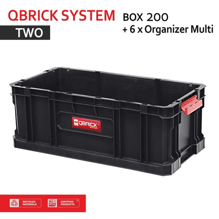 Werkzeugkoffer SET Qbrick System TWO Box 200 + 6 x Organizer Multi Werkzeugkiste