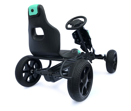 Großer Gokart mit Pedalen Schaumreifen - Türkis