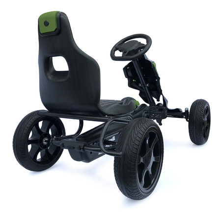 Tret-Gokart Scout khaki – für Kinder 5–12 J., EVA-Räder, Handbremse