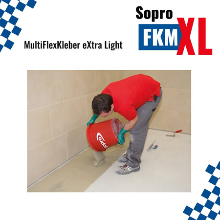 Outlet SOPRO FKM XL 444 MultiFlexKleber Extra Light Fliesenkleber Flexmörtel 15 KG