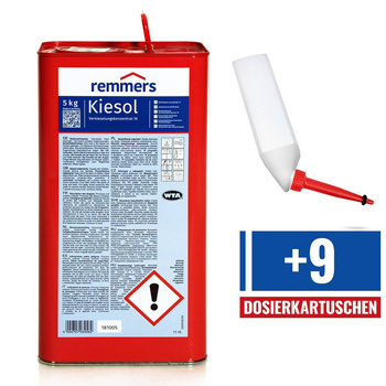 Set REMMERS KIESOL 5 KG Verkieselung Abdichtung + 9 Dosierkartuschen