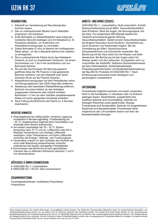 outlet UZIN RK 37 1K PUR Injektionsklebstoff 1 Stück 250g