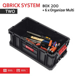 Werkzeugkoffer SET Qbrick System TWO Box 200 + 6 x Organizer Multi Werkzeugkiste