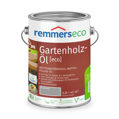 Remmers Gartenholz-Öl [eco] Platingrau 2,5 L – Öl für Terrassen & Gartenmöbel