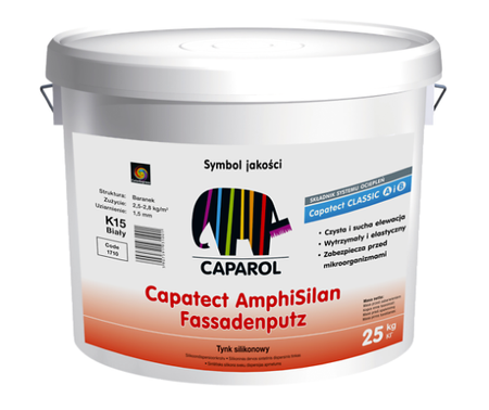 CAPAROL Capatect Amphisilan Fassadenputz Putz Silikonharzbasis Weiß K20 25 KG