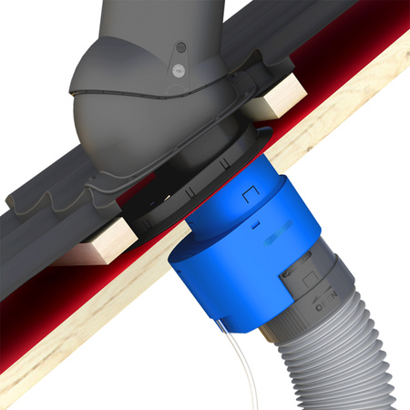 BANDLOO Lüftungsset DN150 – Ruroflex KLIK + Kondensatabscheider 150 mm Anthrazit