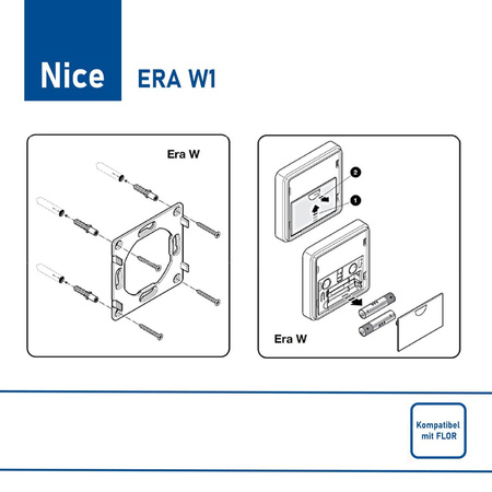 Nice ERA W1 Funksteuerung mit dynamisch veränderbarem Code 
