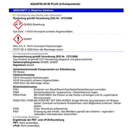 SCHOMBURG Aquafin 2K/M-PLUS Flexible Dichtungsschlämme Abdichtung 35 KG Grau A+B