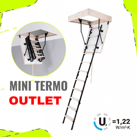 OUTLET Oman Mini Termo 80 x 60 Bodentreppe KOEFFIZIENT DER LUKENDECKELMITTE 