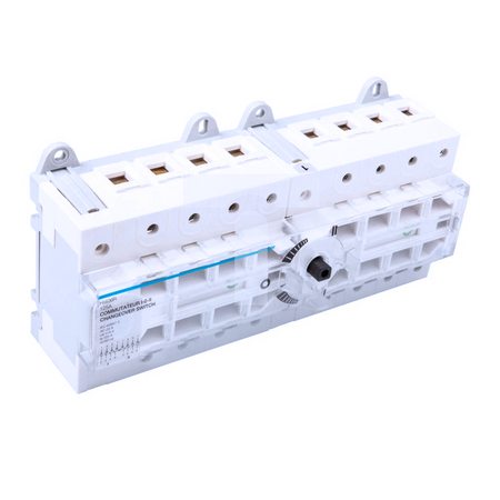 Hager HI406R Lastumschalter 4P 125A Aufbau auf DIN Schiene oder Montageplatte