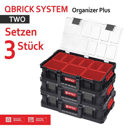 Qbrick System TWO Organizer Plus Polycarbonatr Deckel Satz mit 3 Stück NEU