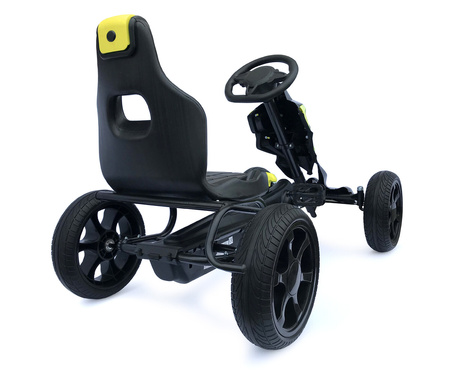 Großer Gokart mit Pedalen Schaumreifen - Gelb