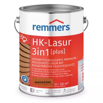 REMMERS HK-LASUR 3in1 PLUS Holzschutzlasur außen 5 L – Mahagoni