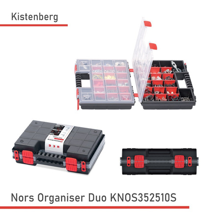 Kistenberg NORS DUO Organiser KNOS352510S Robuster Korpus 344 x 249 x 100 mm