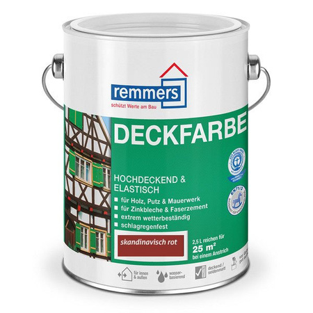 Remmers Aidol Deckfarbe 2,5 L Wetterschutzfarbe - Skandinavisch Rot