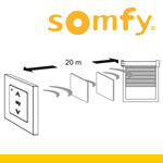Somfy Smoove Origin RTS Pure Funk Wandsender inkl. Rahmen für Rollladen Markise 
